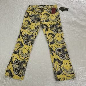 NWT LRL Ralph Lauren Paisely Print Jeans Pants Women's 2P Petite Modern Straight